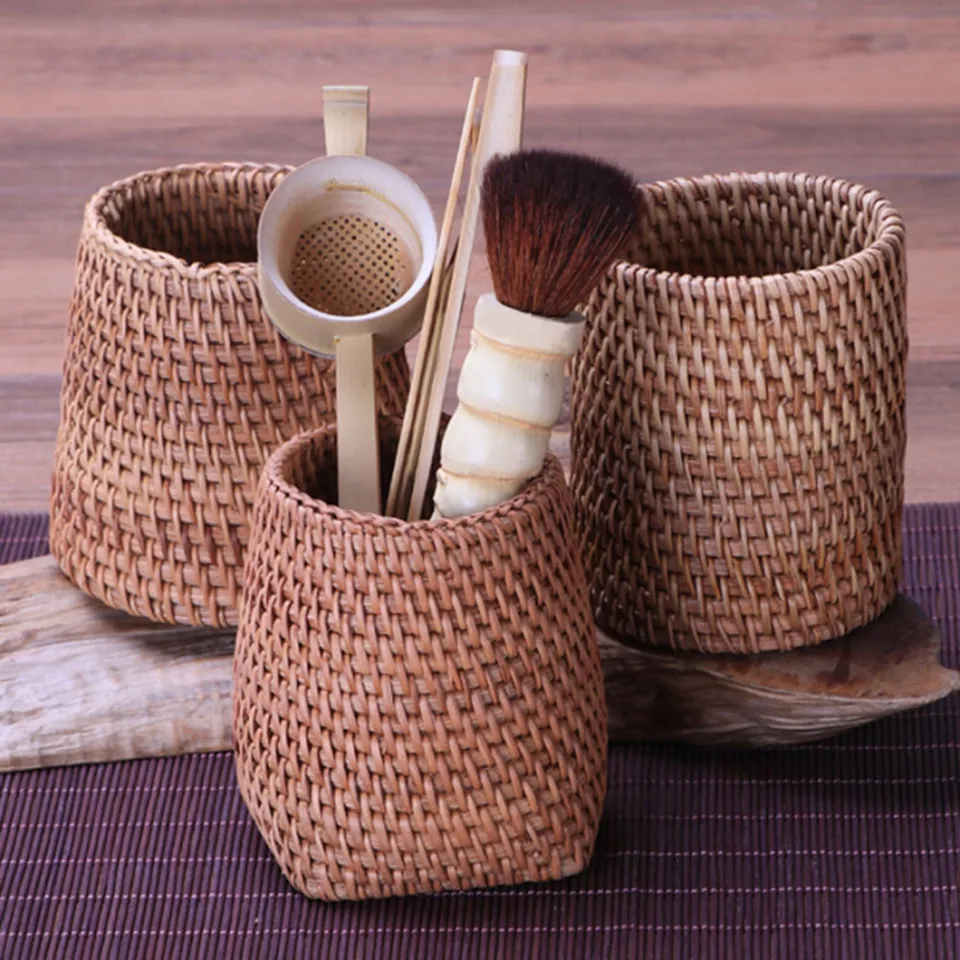 Viacúčelová domáca dekorácia ručne vyrábaná škatuľka čajový nádoba Storage Basket