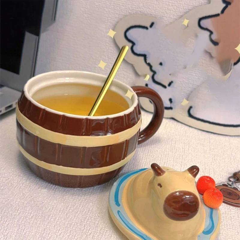 Viacúčelová hrnček na keramiku hrnček Capybra Pohár porcelánovej kávy