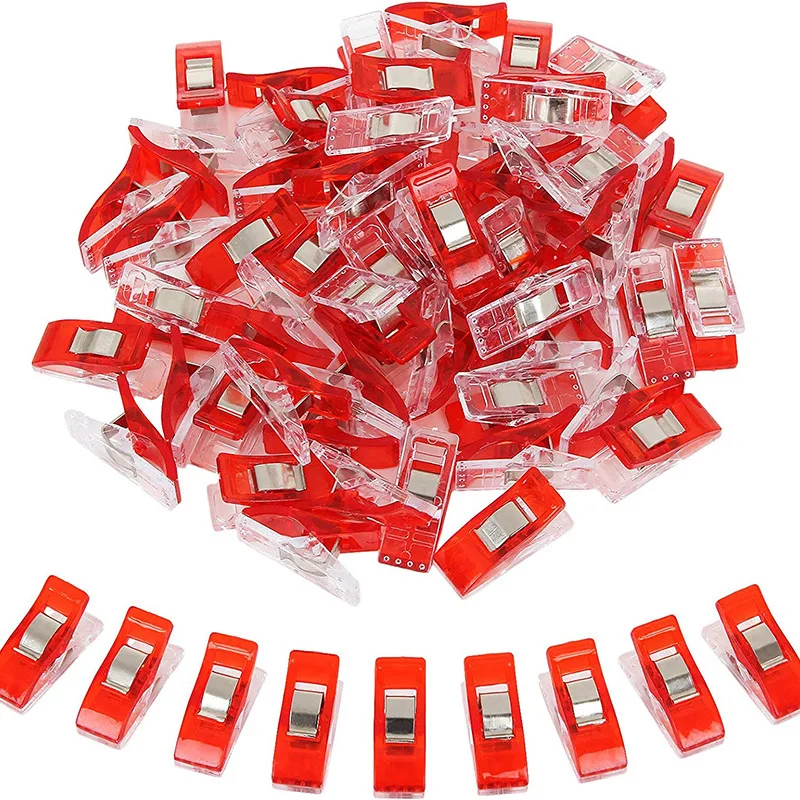 Viacúčelové šijacie svorky Farebné sponky plastové remeselné háčkovanie pletenia bezpečnostné sponky Rozsúdené farebné väzobné svorky papier