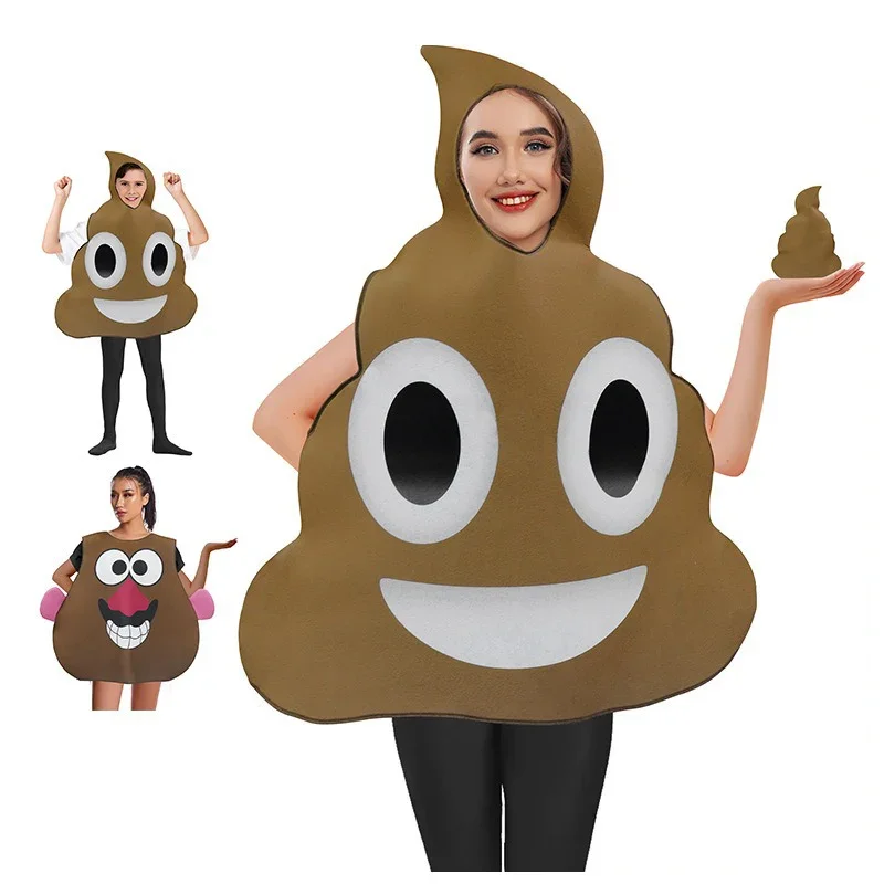 Vianoce dospelé deti vtipné hovno Cosplay kostým karneval halloween sviatky unisex luxusné šaty na pódium Performance rekvity obleky