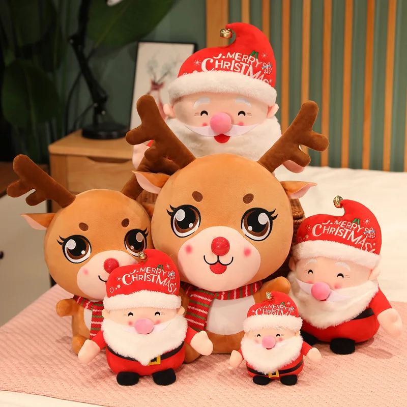 Vianoce Santa Fľdate hračky Reandera Plush Plush Soft Festival Doll Plushie na Vianoce Detry Girls Darček