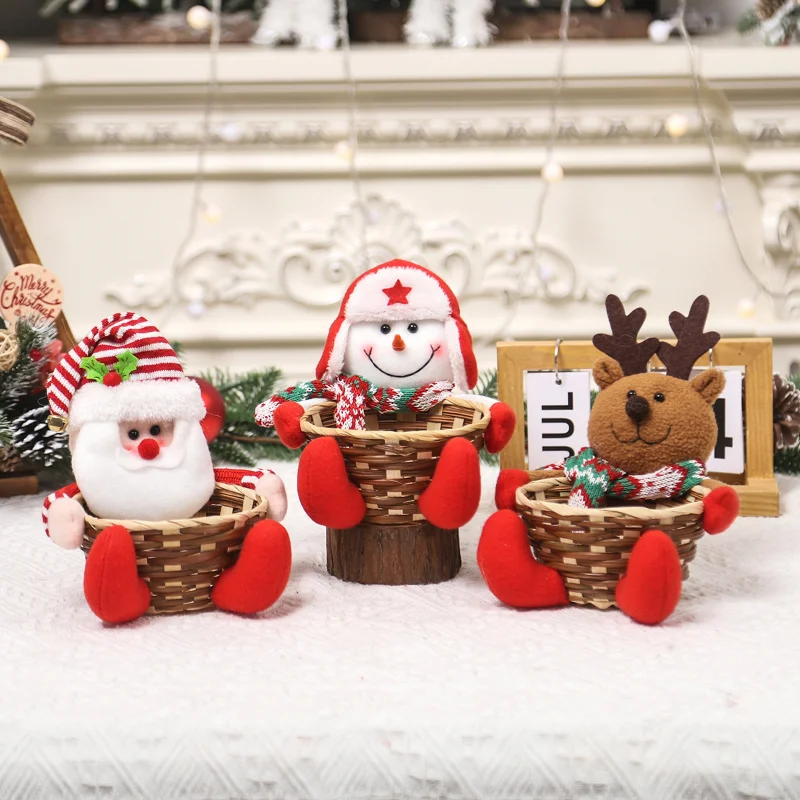 Vianočná dekorácia Candy Basket Vianočné stolové dekorácie Deti Candy Basket Vianočné dekorácie malé cukrovinky
