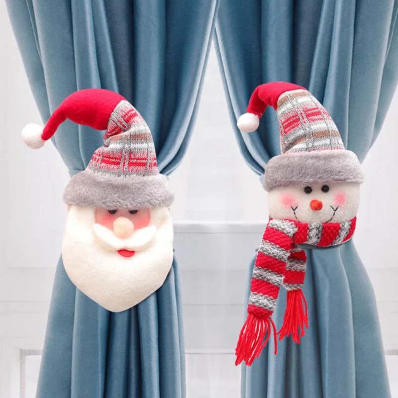 Vianočná opona pracka Vianoce Santa Claus curtain zviazanie záclony Hook Clips zavesenie ornament spona klip klip klip klip okenné výzdoba