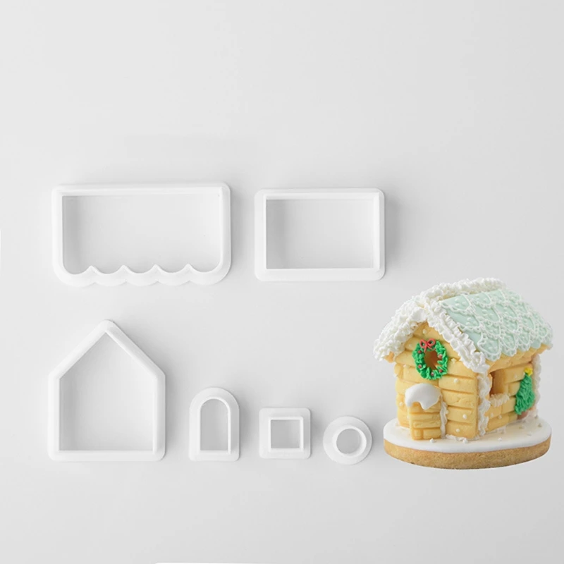 Vianočné cookie Cutters Set 3d Mini Ginger House Cookie Cutter Súprava čokoládová malá sušienka plesne
