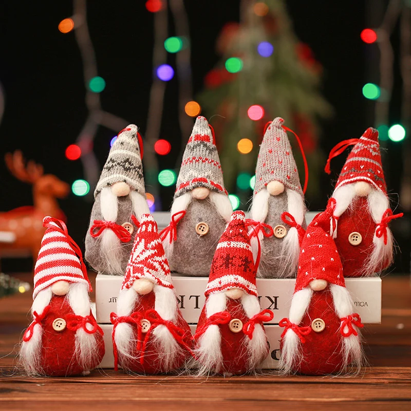 Vianočné deko vianočné mini škriatkové lieky lesné bábiky 2023 Veselé Vianoce Natal Noel vianočný stromček dekor Navidad