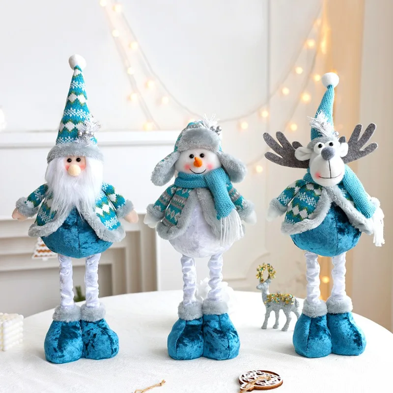 Vianočné dekorácie Rozšíriteľné Santa Claus Snowman Elk Blue Duzd Decortions Vianočné darčeky Darčeky večierky
