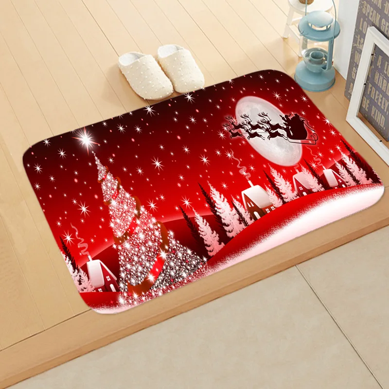 Vianočné dvere rohož Santa Claus Outdoor Carpet Veselé vianočné ozdoby pre dom 2024 Navidad vianočné ozdoby Nový rok 2025