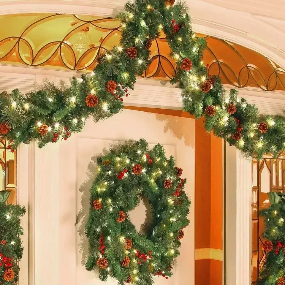 Vianočné LED Rattan Decanrative Decanrative Vianočné vianočné vianočné umelecké vianočné vianočné stromy Rattan banner dekorácie dekorácie veniec pre dekoráciu Navidad