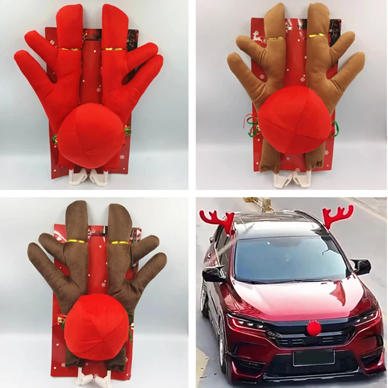 Vianočné parohy automobily dekorácie vianočné dekorácie dekorácie automobilov elk parohy auto strecha dekorácie Photo rekvizity