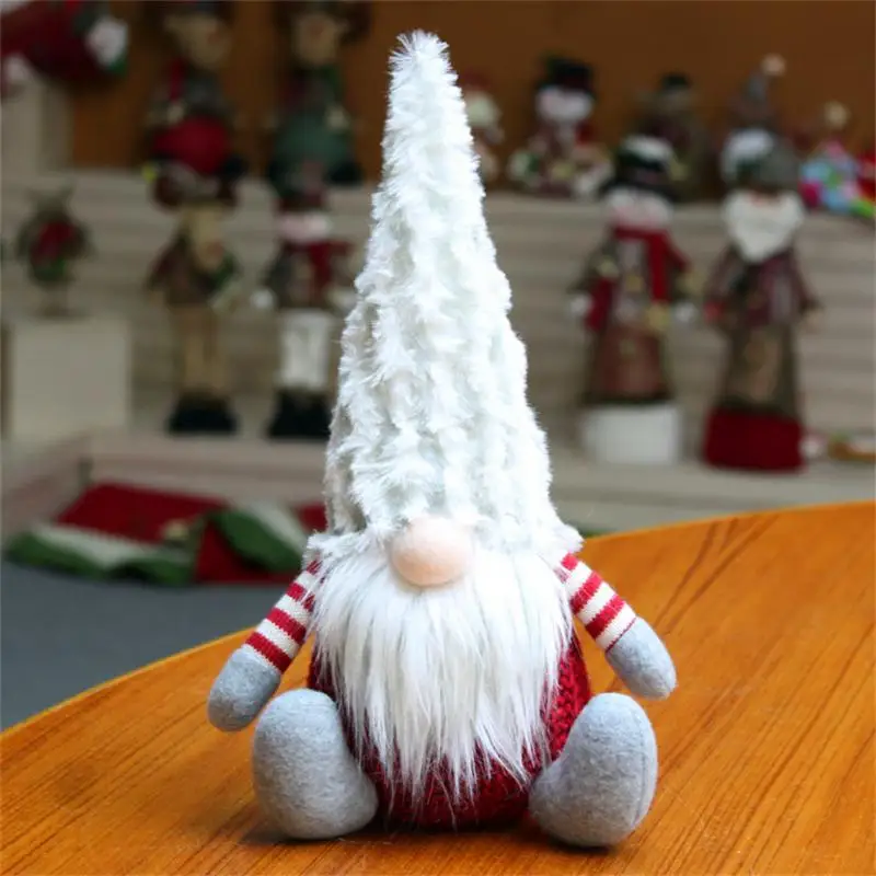 Vianočné plyšové dekorácie bábiky Gnome 2024 Veselé vianočné dekorácie pre domácu plochu Doll Desktop Ornament Nový rok 2025