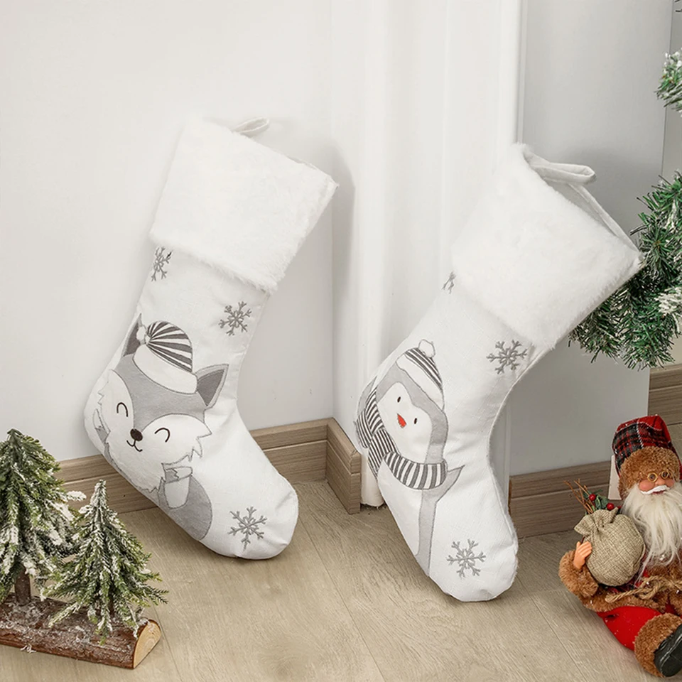 Vianočné ponožky Domovod dekorácie Natal Noel Fire Nový rok 2025 Party Santa Sack