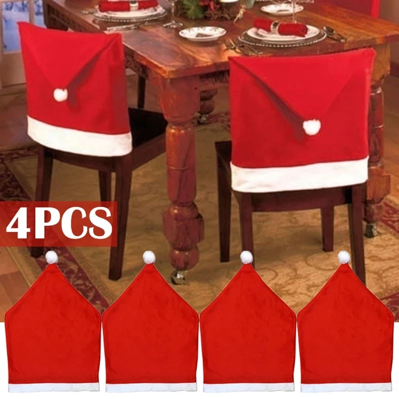 Vianočné stoličky vianočné dekorácie pre domáci stôl večera stolička Back Decor Decor 2025 Novoročné večierky Vianoce Navidad 2024