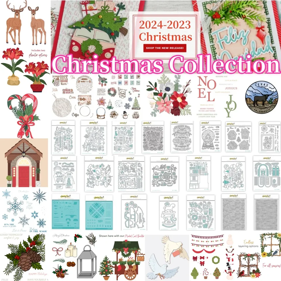 Vianočné súleňové cookies Nové číre známky Cutting Die Stencil Hot Foil a Wax Stamper pre DIY na výrobu karty Scrapbook