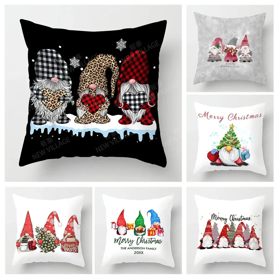Vianočné vankúšové vankúše Sofas Cushion pokrýva domácu výzdobu dá sa prispôsobiť na oslavy dovolenky 40x40 50x50 60x60 35x35