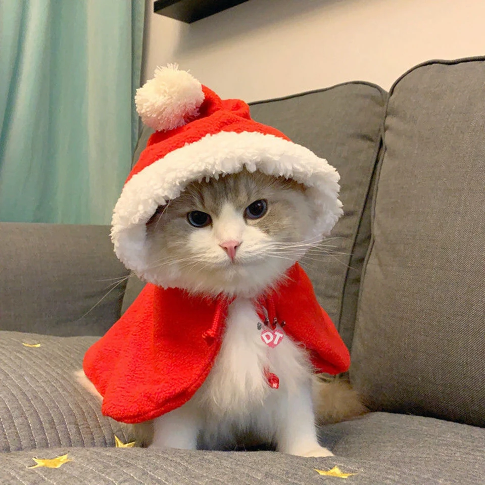 Vianočné zviera Santa Cosplay Elk kostým psie psie šteniatko s kabátom oblečenie mäkký plyšový plášťový oblečenie pre malé psy