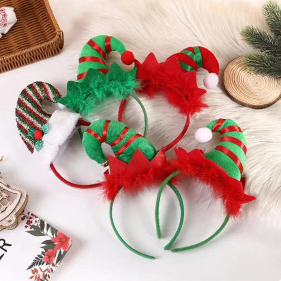 Vianočné čelenky Deer parohy klobúk santa claus pre deti Dospelí vianočné dekorácie Nový rok večierky Dodávky vlasov