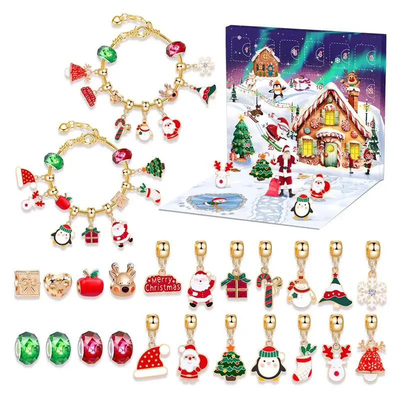 Vianočný náramok Advent Calendar Advent Calendar kúzlo náramky Náramok Náramky Náramky