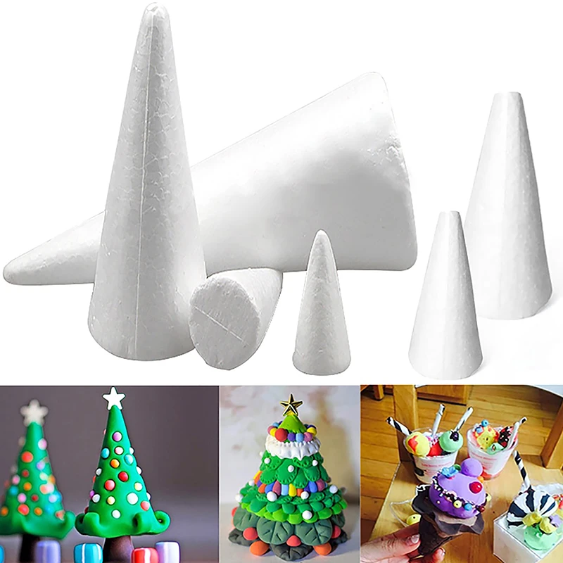 Vianočný stromček polystyrénová pena Tip Cone Craft DIY Materiály ručne vyrábané oslava festival festival dekorácie pre deti