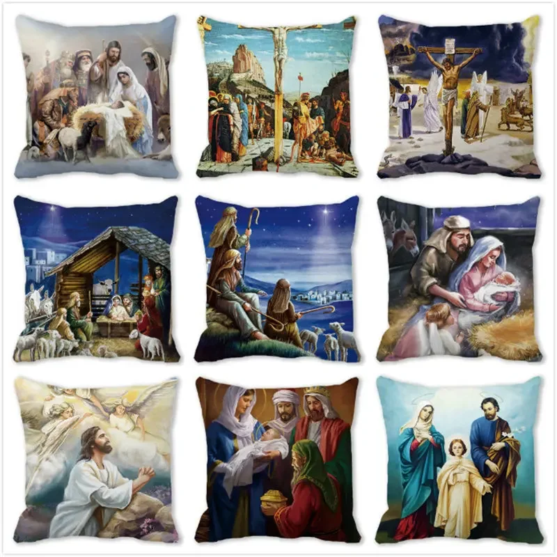 Vianočný vankúš vianočný anjelový vzor dekoratívnych vankúšov polyester hod vankúš