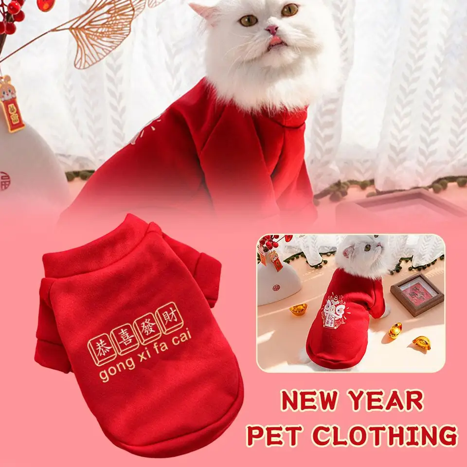 Vianočný štýl maznáčika mikina psa santa tlačené domáce zvieratá oblečenie pre malé psy fleece teplé šteňa okrúhly krk vesta Nový rok domáce zviera K3O8