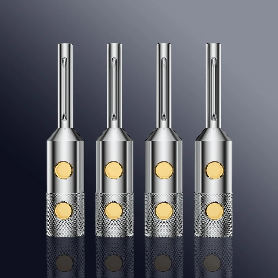 Viborg Pure Copper Rhodium pokovované VB401R Audio Jack banánový konektor konektorov Terminálové konektory Úprimné konektory Hifi