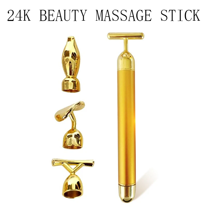 Vibration Gold Beauty Stick Zdvíhanie a ostreľujúce masáž tváre Znižujúce sa jemné línie domáce kozmetické zariadenie