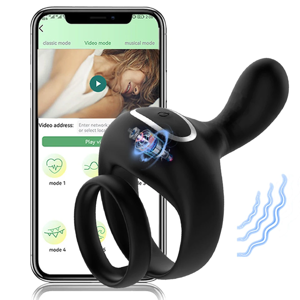 Vibrátor Penis Cock Vibrator Wireless App Diaľkový masáž prostaty pre mužov oneskorenie ejakulácie sexuálne hračky pár penising hračky dospelých