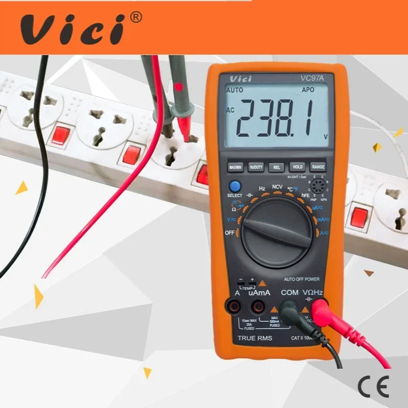 VICI VC97A 4000 Počet automatických rozsahu digitálny multimeter NCV TRUE RMS Multifunkčný vysoko kvalitný univerzálny merač