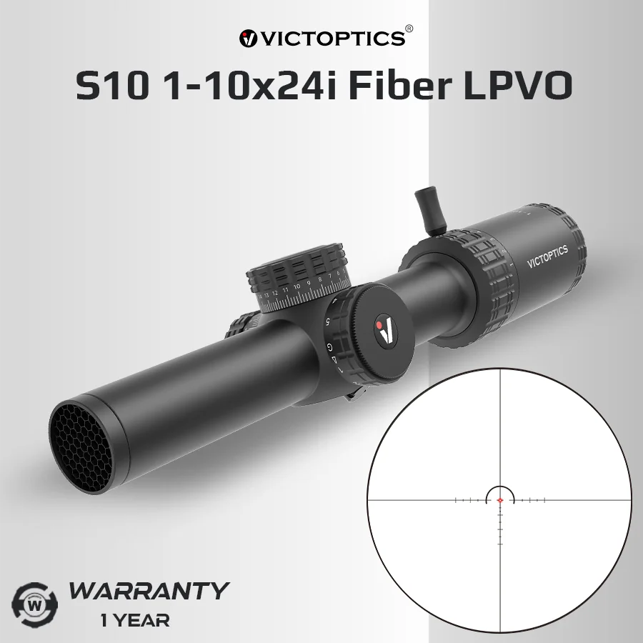 Victoptics 1-10x24 SFP vlákno LPVO Puška Rozsah s vežovým zámkom 30 mm trubice široké pole pohľadov na lov loveckých pušiek