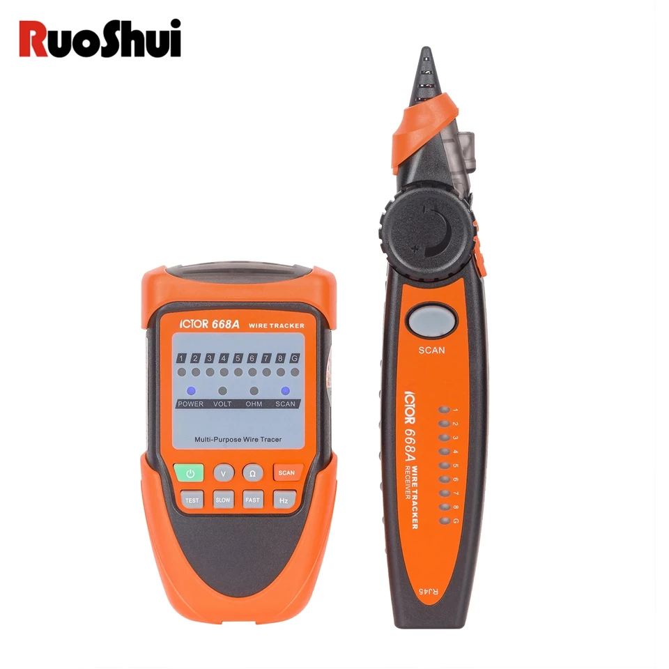 Victor 668a LAN Network kábel tester CAT5 CAT6 UTP STP Detector Finder Finder Telefónny drôtový sledovač sledovač Tracer Diagnostika súpravy tónových nástrojov