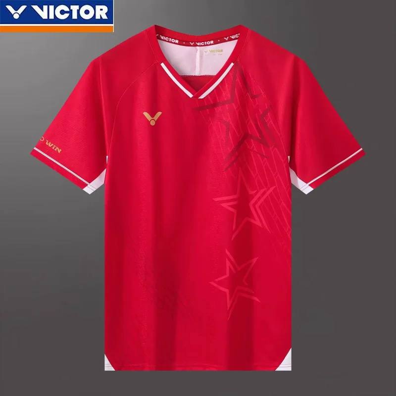 Victor2024 Nový módny bedminton oblek mužov a dámsky rýchlo sa vyschol priedušné športové športové topánky s krátkym rukávom