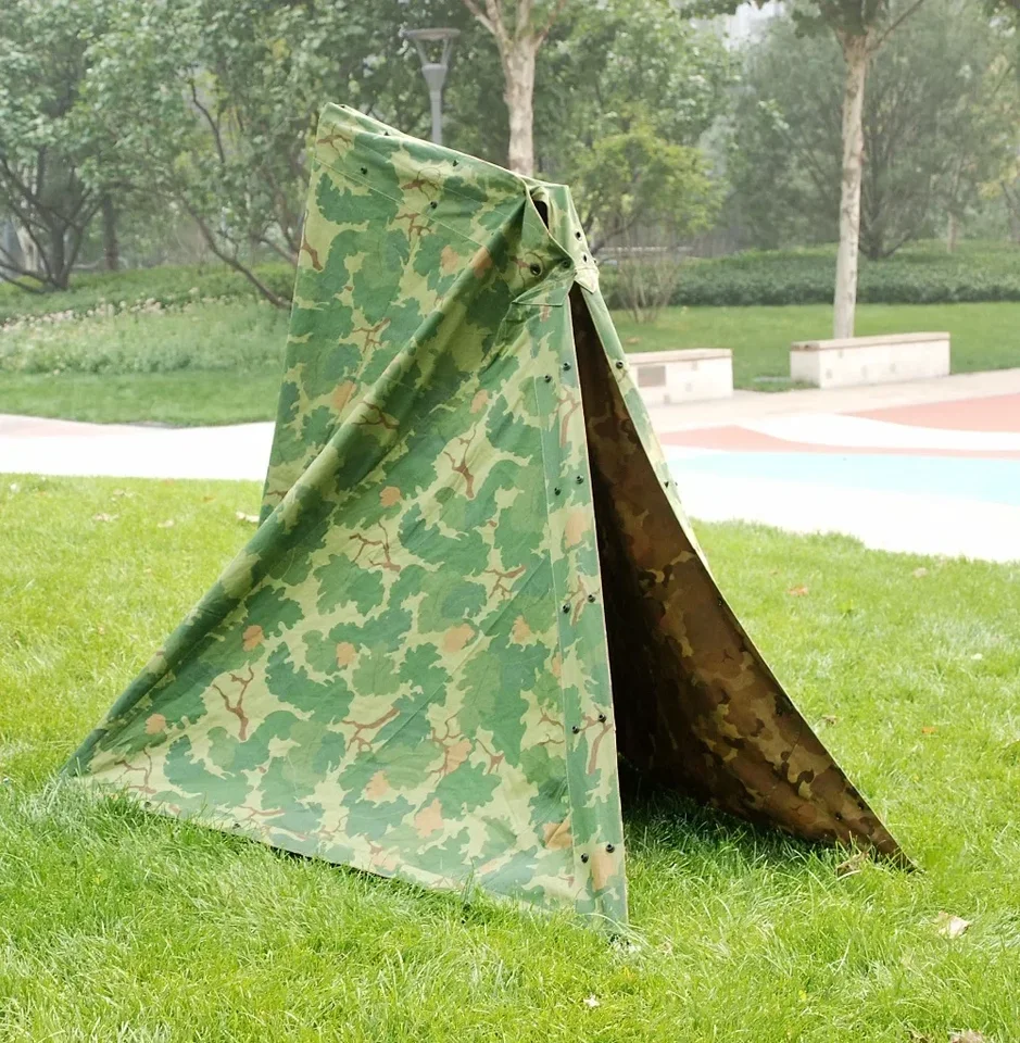Vietnam vojna USA Armáda USA Tactical Camouflage Half Shelter Stan Vojenský vojnový kostým propags