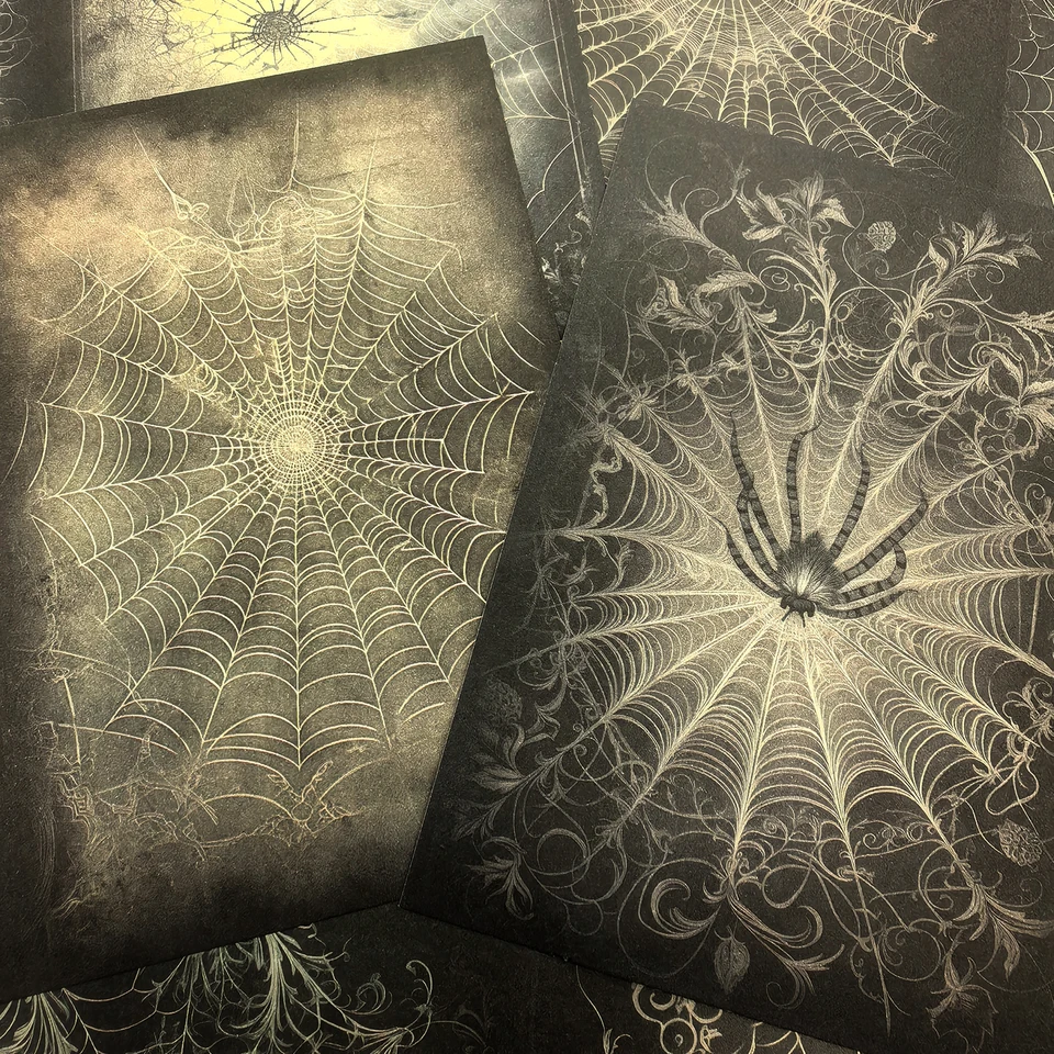 Viguscraft 10Sheets A5 Veľkosť Spider Web Junk Diary Diary Magazine Scrapbooking