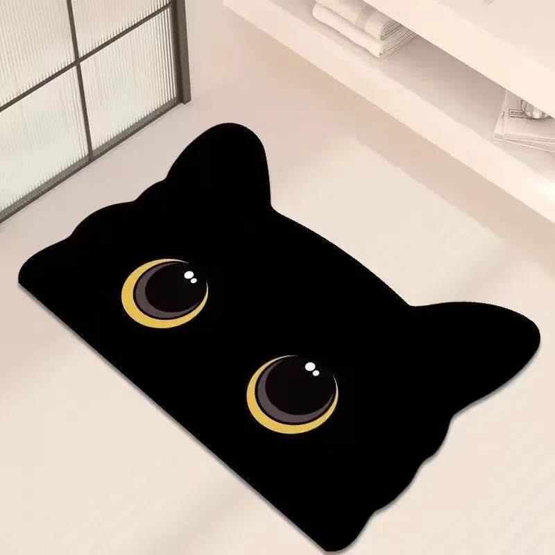 Vikama 1pc roztomilé mačky diagae bahenné kúpeľňové rohož WC absorbent rýchle sušenie roho