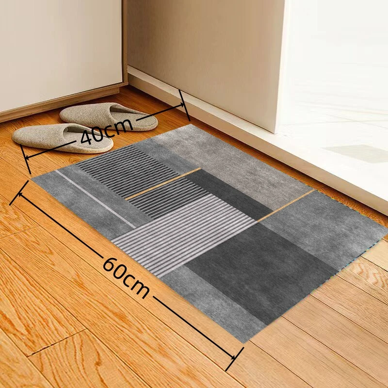 Vikama40*60 cm šedá geometrická obývacia izba Jeseň zimný čajový stôl Domov koberec Moderný jednoduchý spálň