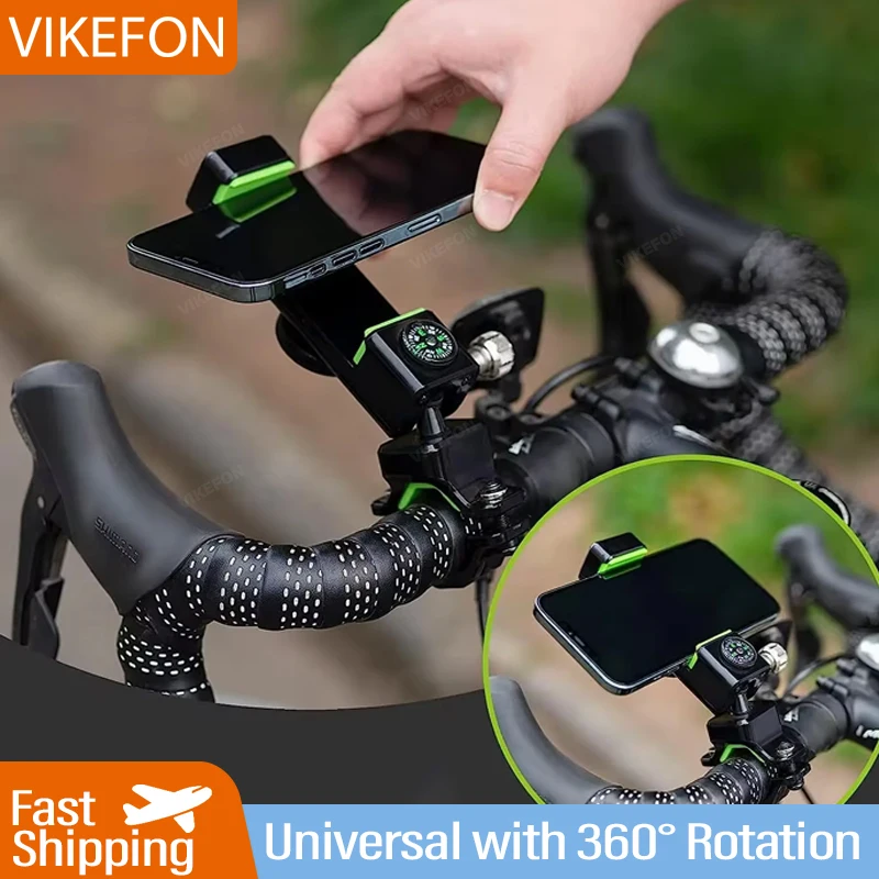 Vikefon Bicycle Stand Bicycle Motorycle Motocykr Držiteľ mobilných telefónov Universal s rotáciou 360 ° pre iPhone4.2 - 6,8 mobilný telefón
