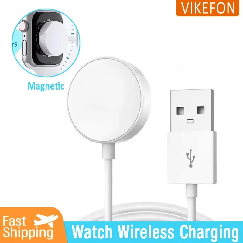 Vikefon magnetická bezdrôtová nabíjačka pre Apple Watch Series 9 8 7 6 Ultra 2 S S Rýchle nabíjanie káblových príslušenstiev pre IWATCH 8 7 6 5 4