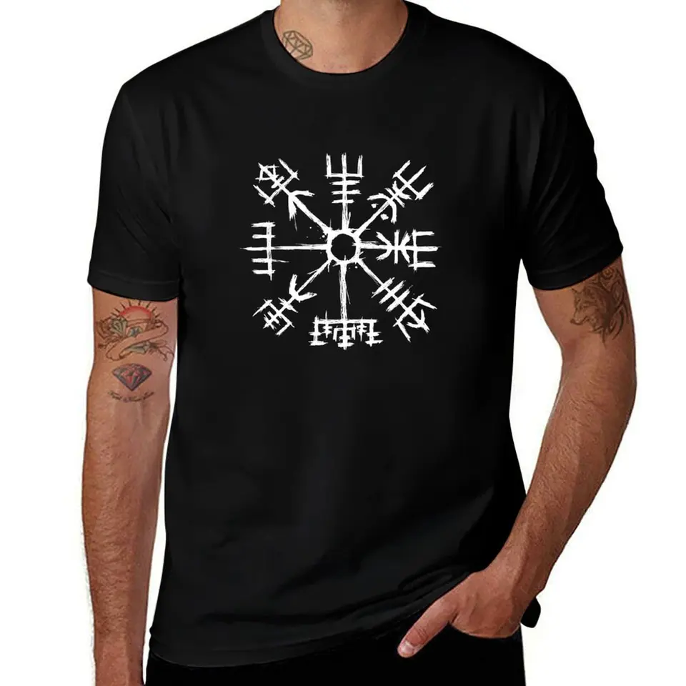 Viking compass vegvisir tričko chlapci chlapci biele anime tričko roztomilé topy letné oblečenie pánske tréningy košele