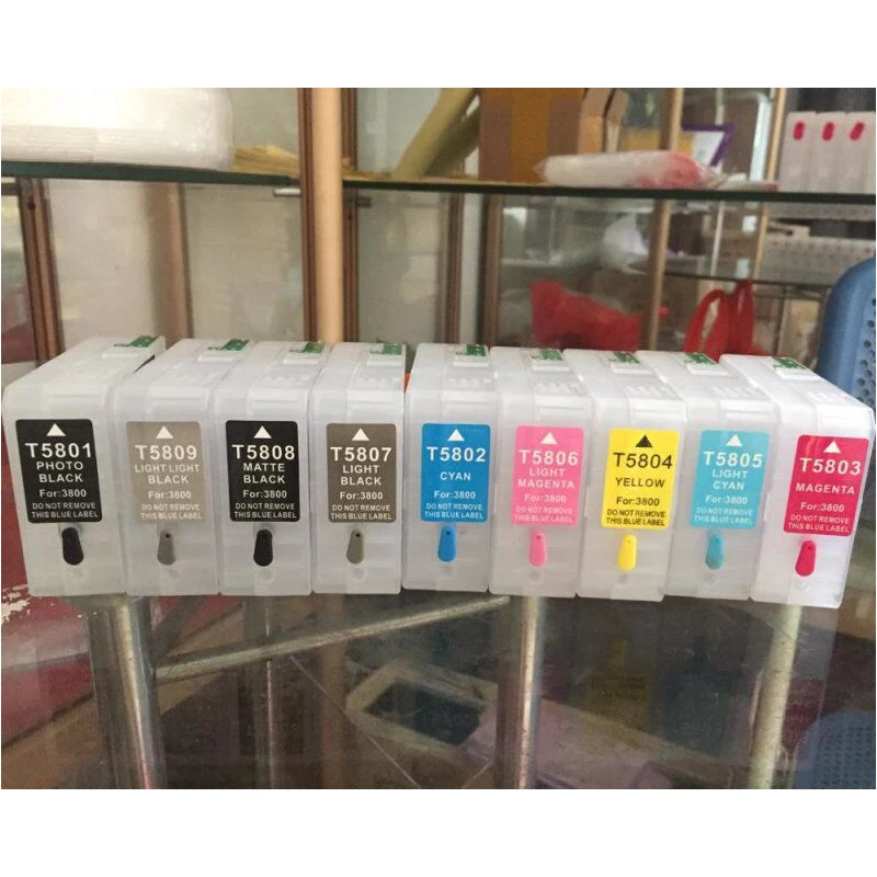Vilaxh T8501 T8502 T8503 T8504 T8505 T8506 T8507 T8508 Prázdna náplňová atramentová kazeta pre Epson Surecolor P800 s resetovým čipom