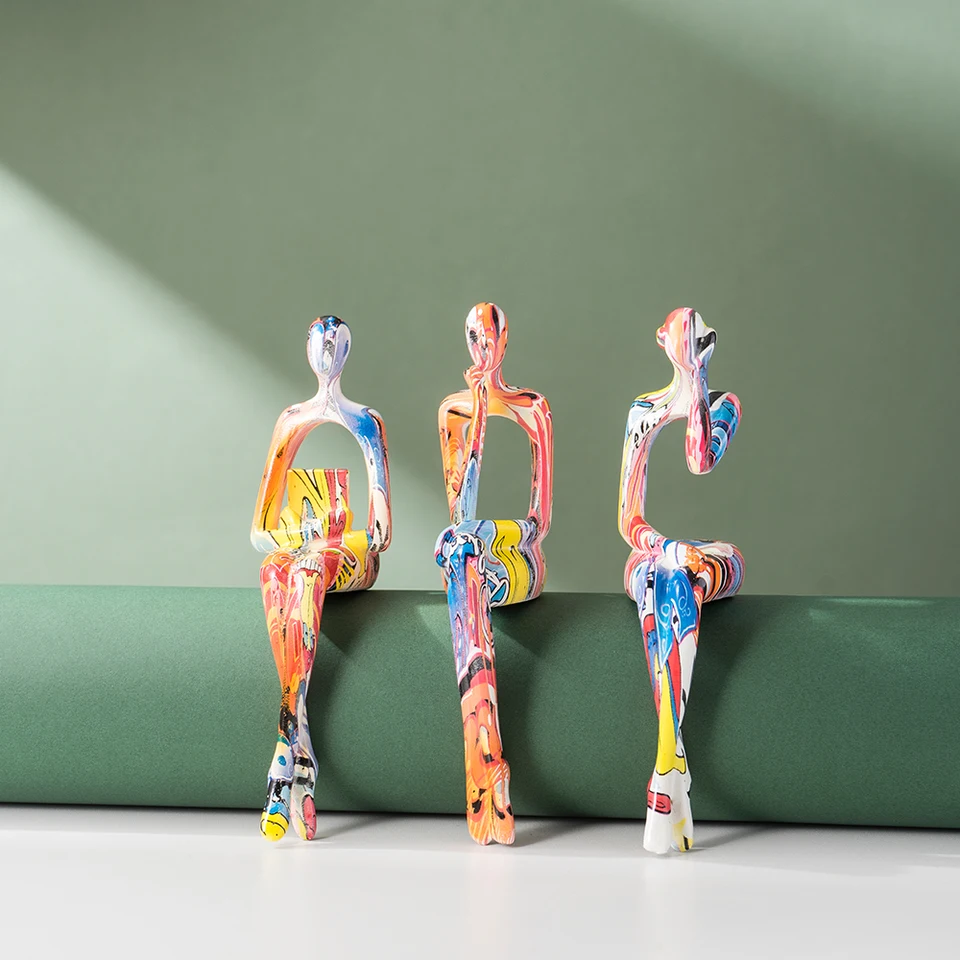 VILEAD GRAFFITI ABSTRACT FIGURINE MODERNÁ POP ART Socha interiérová domáca obývacia izba knižnica DECON DECOND DODATOK