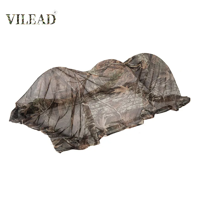Vilead Outdoor Camping Mosquito Net Prenosná sieťovina Camouflage zavesenie postele Príslušenstvo letné ľahké poľovné markíza markíza