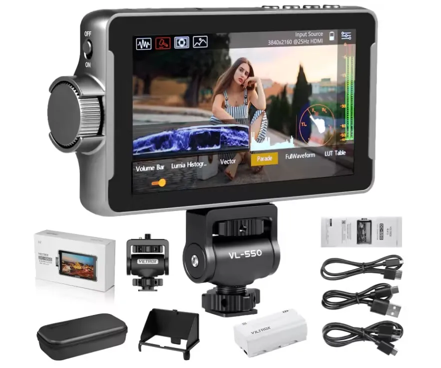Viltrox DC-550 PRO 5,5 palca 1200NITS 4K 10BIT HDMI Monitor poľa, dotyková obrazovka 3D LUT Exposure Focus Assis Viltrox Camera Monitor