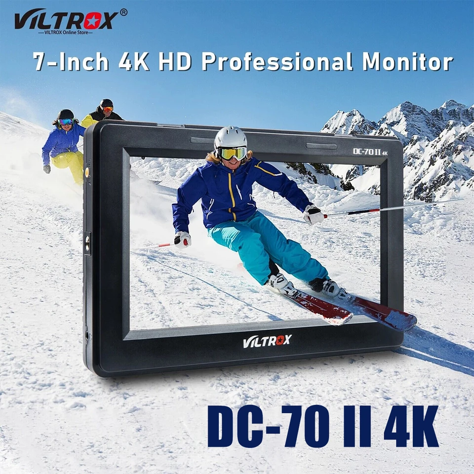 Viltrox DC-70 II 4K 7inch HD LCD HDMI AV Display Display Camera DSLR Field Monitor HD VIDEO VIDEO 1024*600 IPS