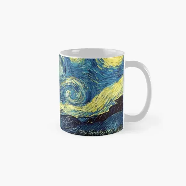 Vincent Van Gogh Starry Night Classic hrnček nápojový obrázok Tea Káva obrázok Obrázok Jednoduché tlačené darčeky rukoväte okrúhle pohár
