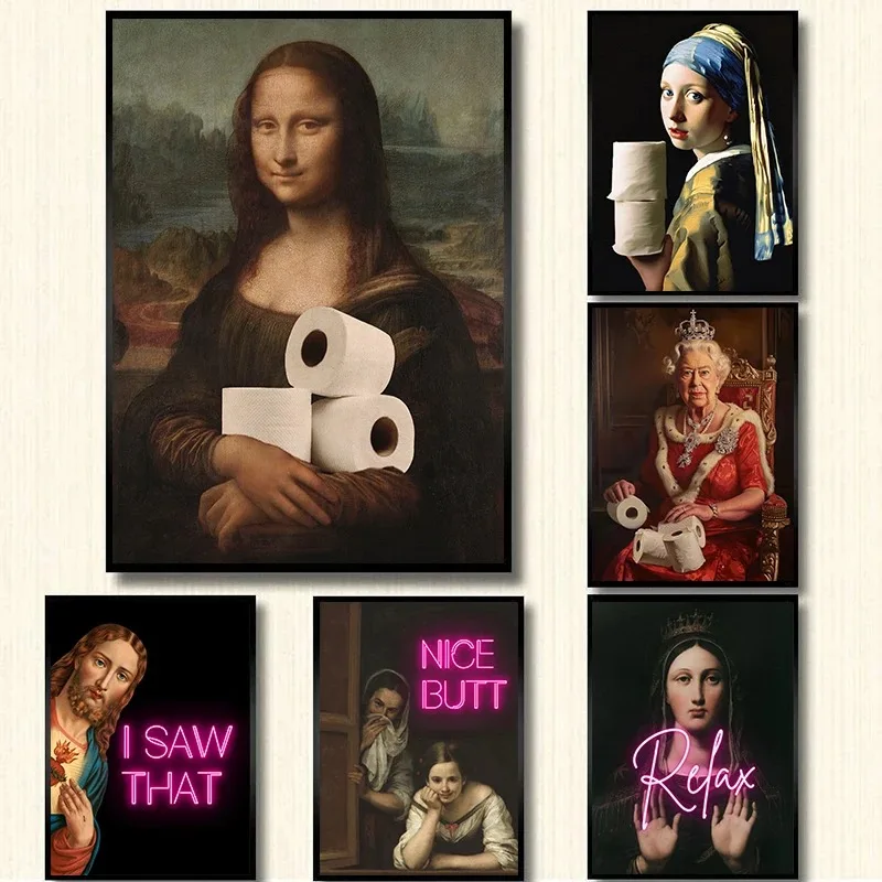 Vinobranie vtipné toaletné znamienko Renaissance Artwork