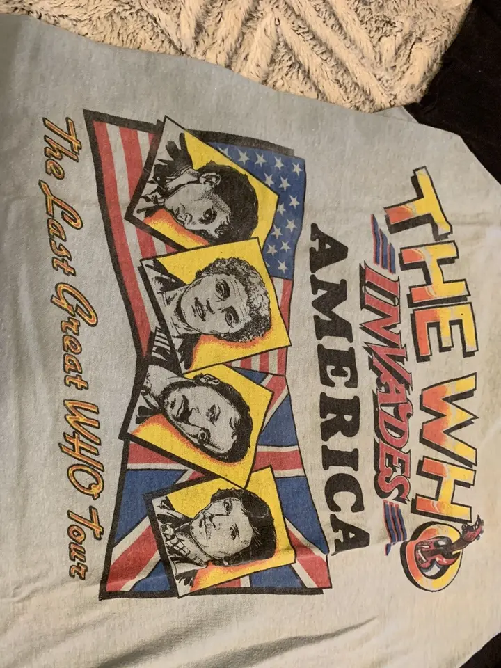 Vintage 1982 The Who Last Great American Tour tričko veľmi zriedkavé