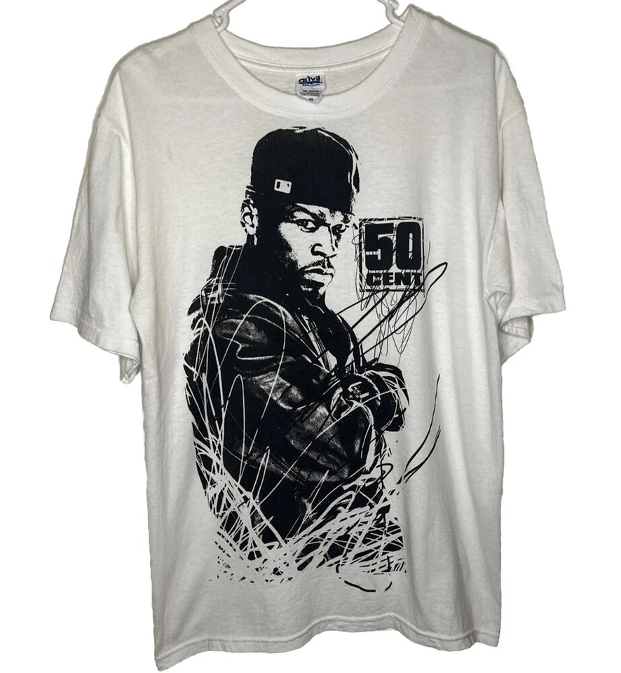 Vintage 50 cent rap tričko g-unit tričko s veľkosťou médium y2k