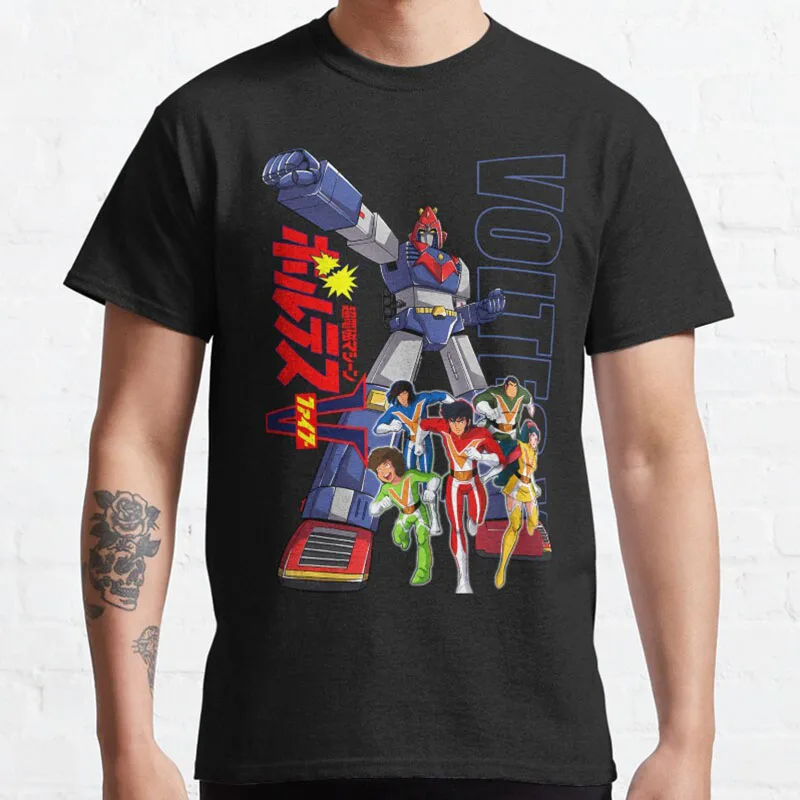 Vintage 70. rokov anime Voltes proti Robo & Team Manga T košele 100% bavlnená tlač Tieš