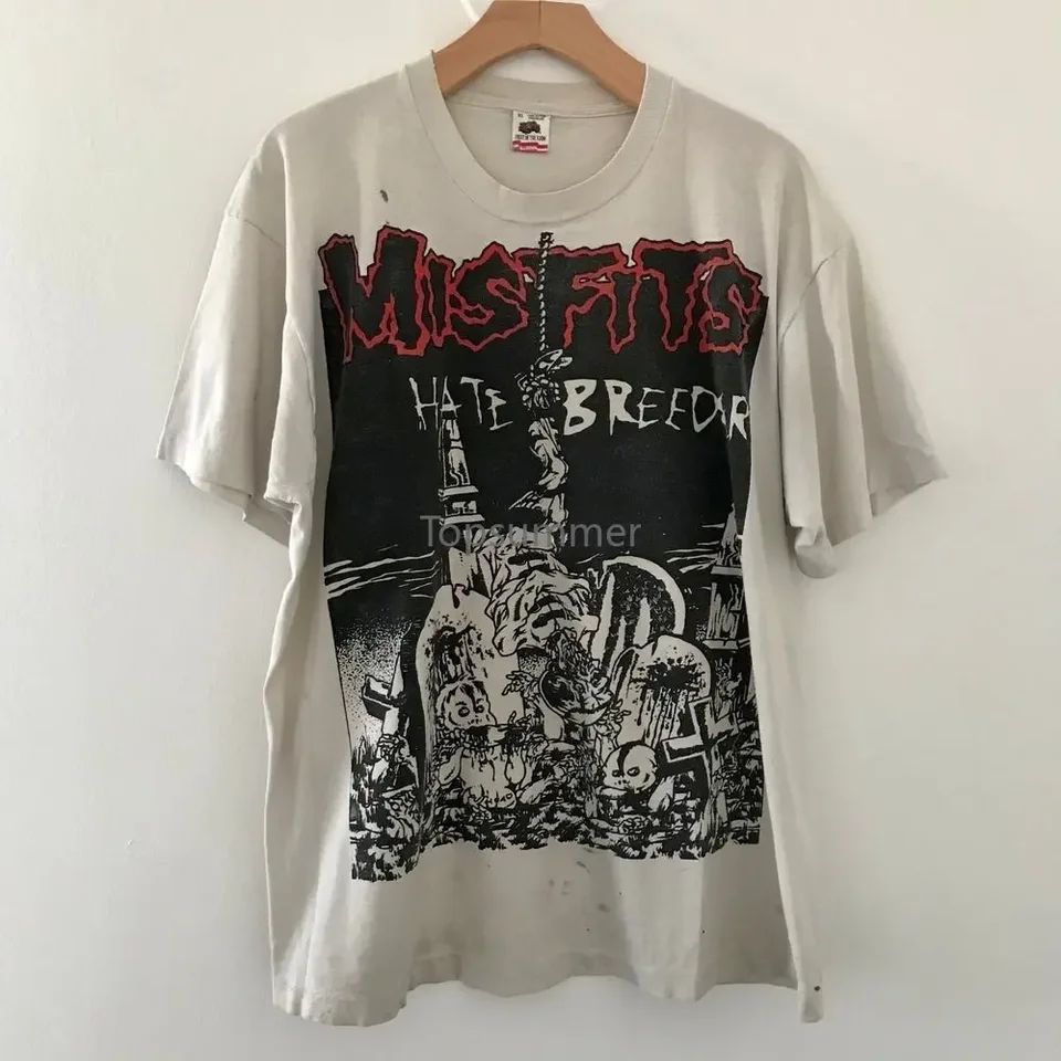 Vintage 80. rokov Misfits Hate Chovateľov košele tričko Veľká tlač danzig Samhain čierna vlajka Henry Rollins Menšie hrozby Fugazi