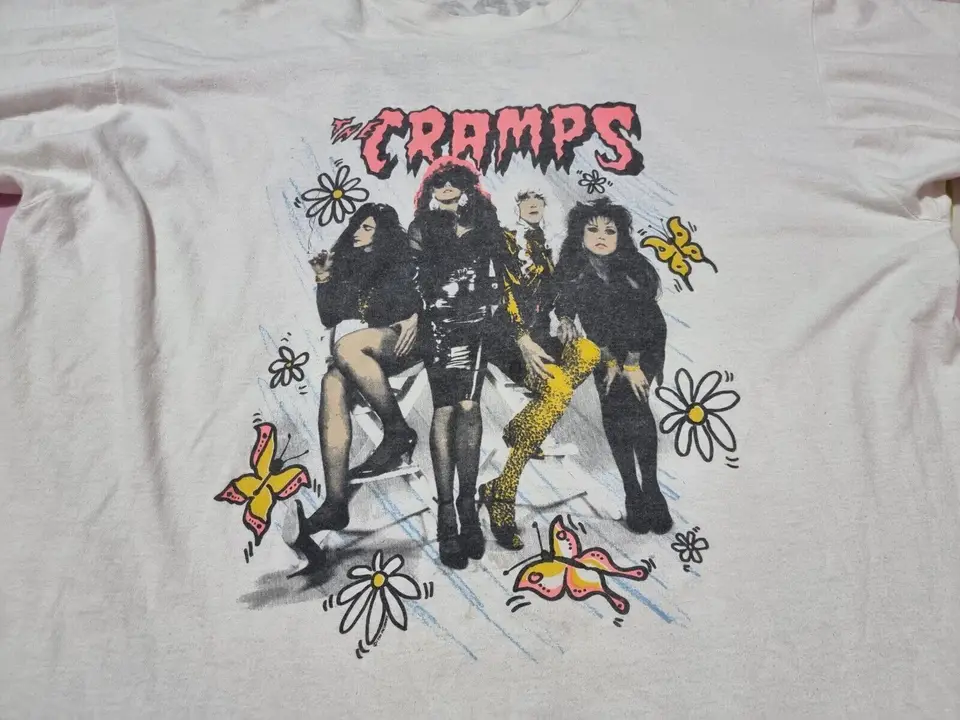 Vintage 90. roky Tričko Cramps Band 1990 Tour for Men Size S-5XL